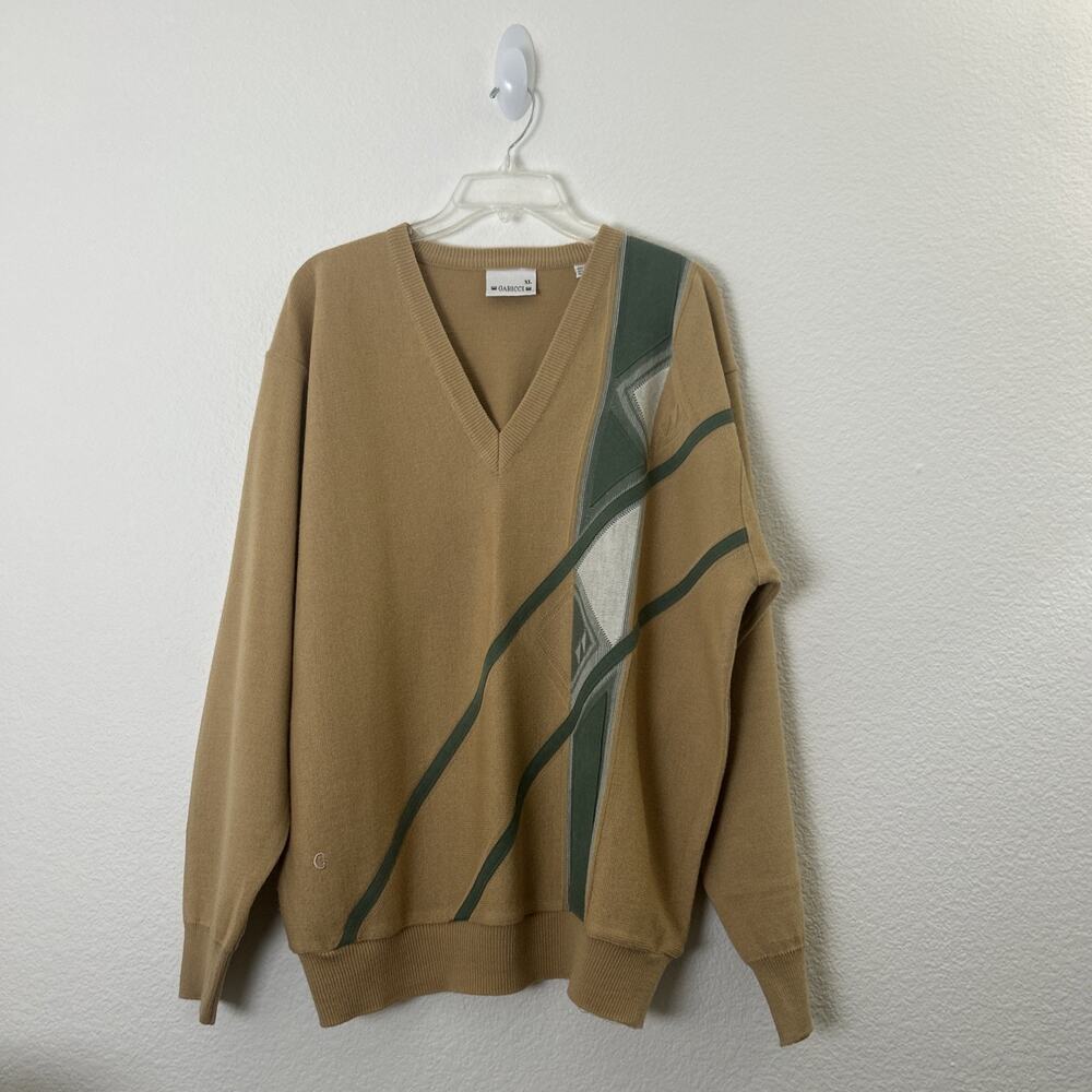 VTG GABICI Mens Sweater XL Wool Blend Comfort V Neck